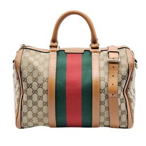 Authentic Gucci Canvas Vintage Medium CrossbodyBag